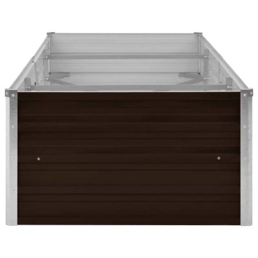 vidaXL Ζαρντινιέρα Υπερυψωμένη Καφέ 240x80x45 εκ. Γαλβανισμ. Χάλυβας