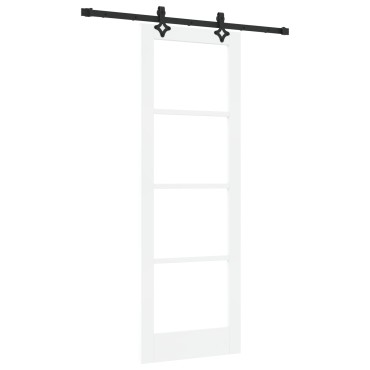 Συρόμενη Πόρτα vidaXL με Σετ Υλικών Λευκή 73.5x211 cm Ξύλο Σφενδάμι