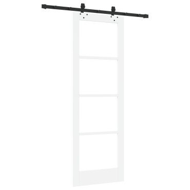 Συρόμενη Πόρτα vidaXL με Σετ Υλικών Λευκή 73.5x211 cm Ξύλο Σφενδάμι