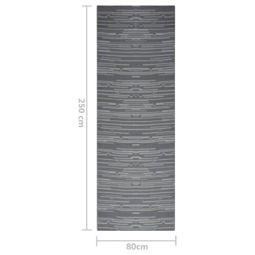 vidaXL Χαλί εξωτερικού χώρου ARAKIL Ανθρακί 80x250 cm PP