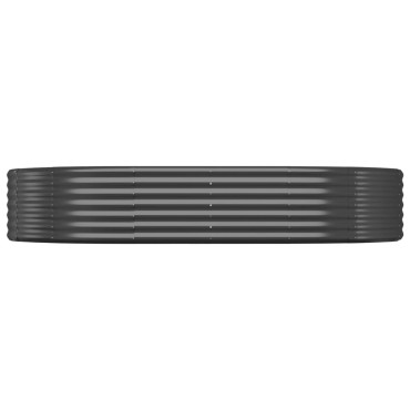 vidaXL Ζαρντινιέρα Ανθρακί 214x140x36εκ Ατσάλι με Ηλεκτρ. Βαφή Πούδρας