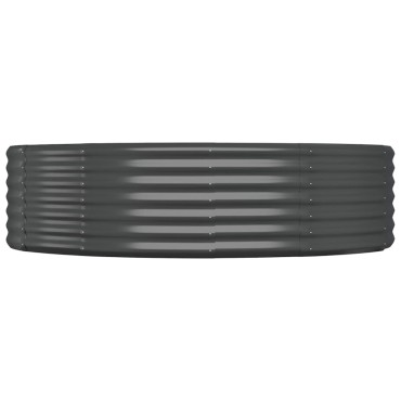 vidaXL Ζαρντινιέρα Ανθρακί 214x140x36εκ Ατσάλι με Ηλεκτρ. Βαφή Πούδρας