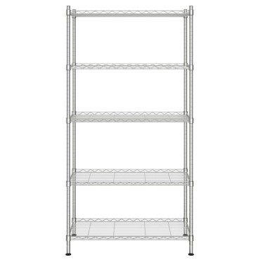 vidaXL Ραφιέρα Αποθήκευσης 5 Επιπέδων Χρωμέ 90 x 35 x 180 εκ. 250 κιλά