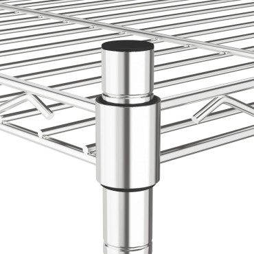 vidaXL Ραφιέρα Αποθήκευσης 5 Επιπέδων Χρωμέ 90 x 35 x 180 εκ. 250 κιλά