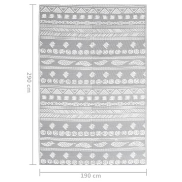 vidaXL Χαλί εξωτερικού χώρου ARAKIL Γκρι 190x290 cm PP