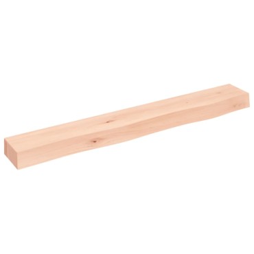 vidaXL Ράφι Τοίχου 80x10x6cm από Ακατέργαστο Μασίφ Ξύλο Δρυός 1 τεμ.
