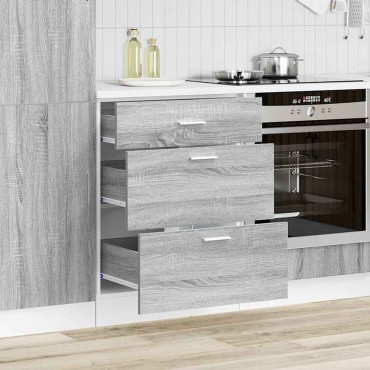 vidaXL Βάση Κουζίνας "Lyon" Γκρι από Τεχνητό Ξύλο Sonoma 60x46x81,5 cm