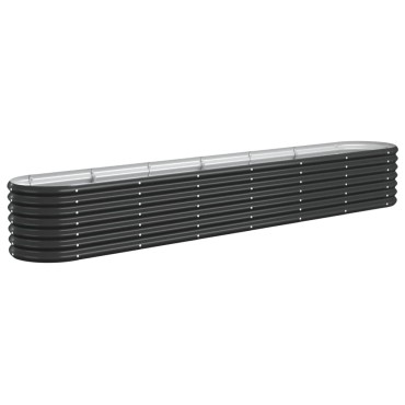 vidaXL Ζαρντινιέρα Ανθρακί 260x40x36 εκ Ατσάλι με Ηλεκτρ. Βαφή Πούδρας