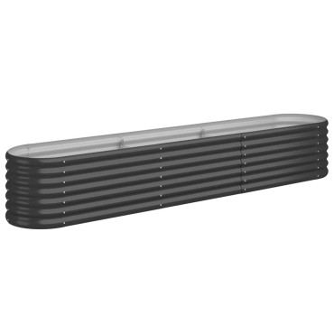 vidaXL Ζαρντινιέρα Ανθρακί 224x40x36 εκ Ατσάλι με Ηλεκτρ. Βαφή Πούδρας