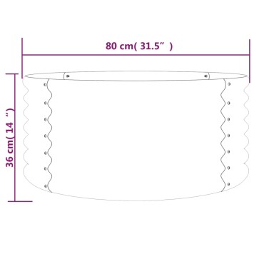 vidaXL Ζαρντινιέρα Ανθρακί 80x80x36 εκ. Ατσάλι με Ηλεκτρ. Βαφή Πούδρας