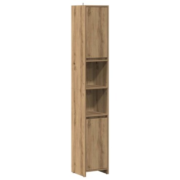 vidaXL Στήλη Μπάνιου Τεχνίτης Δρυς 30x30x183,5cm Επεξεργασμένο Ξύλο 1 τεμ.