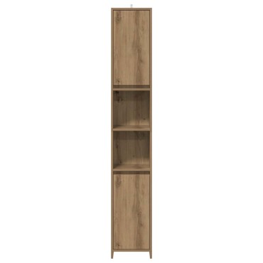 vidaXL Στήλη Μπάνιου Τεχνίτης Δρυς 30x30x183,5cm Επεξεργασμένο Ξύλο 1 τεμ.