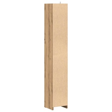 vidaXL Στήλη Μπάνιου Τεχνίτης Δρυς 30x30x183,5cm Επεξεργασμένο Ξύλο 1 τεμ.
