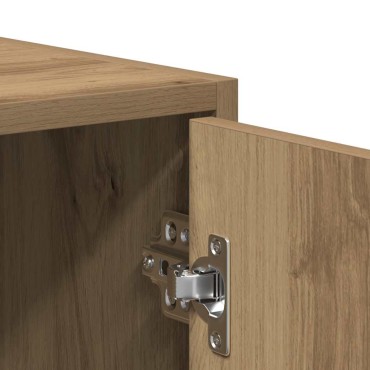vidaXL Στήλη Μπάνιου Τεχνίτης Δρυς 30x30x183,5cm Επεξεργασμένο Ξύλο 1 τεμ.