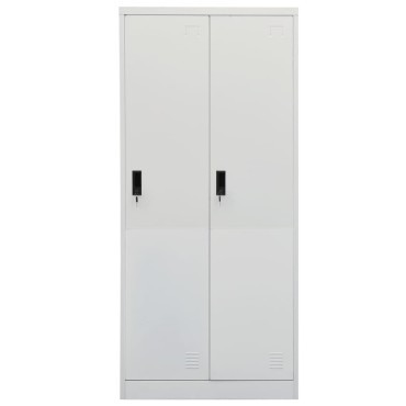 vidaXL Ντουλάπα Ανοιχτό Γκρι 80x50x180cm από Χάλυβα 1 τεμ.