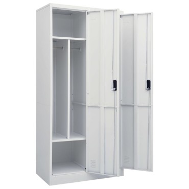 vidaXL Ντουλάπα Ανοιχτό Γκρι 80x50x180cm από Χάλυβα 1 τεμ.