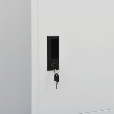 vidaXL Ντουλάπα Ανοιχτό Γκρι 80x50x180cm από Χάλυβα 1 τεμ.