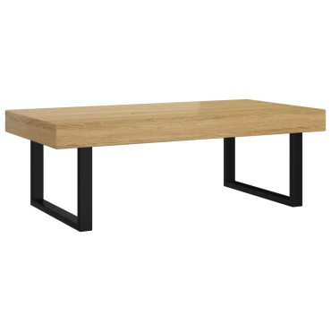 vidaXL Τραπεζάκι Σαλονιού Αν. Καφέ/Μαύρο 120x60x40cm από MDF/Σίδερο 1 τεμ.