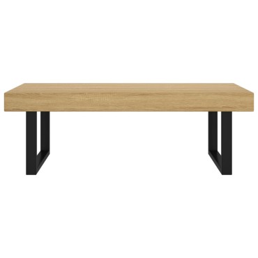 vidaXL Τραπεζάκι Σαλονιού Αν. Καφέ/Μαύρο 120x60x40cm από MDF/Σίδερο 1 τεμ.