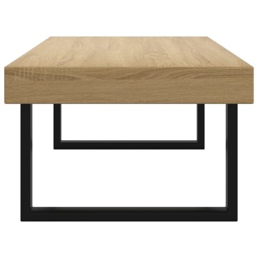 vidaXL Τραπεζάκι Σαλονιού Αν. Καφέ/Μαύρο 120x60x40cm από MDF/Σίδερο 1 τεμ.