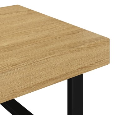 vidaXL Τραπεζάκι Σαλονιού Αν. Καφέ/Μαύρο 120x60x40cm από MDF/Σίδερο 1 τεμ.