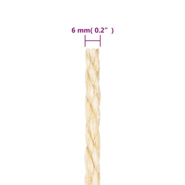 vidaXL Σχοινί 6 χιλ. 50 μ. από 100% Σιζάλ