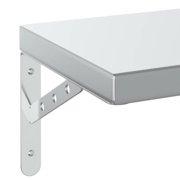 vidaXL Ράφια Τοίχου 2 τεμ. Ασημί 100x23,5cm Ανοξείδωτο Ατσάλι