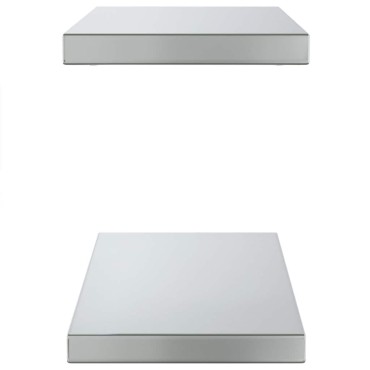 vidaXL Ράφια Τοίχου 2 τεμ. Ασημί 50x23,5x3cm Ανοξείδωτο Ατσάλι