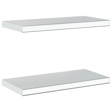 vidaXL Ράφια Τοίχου 2 τεμ. Ασημί 50x23,5x3cm Ανοξείδωτο Ατσάλι