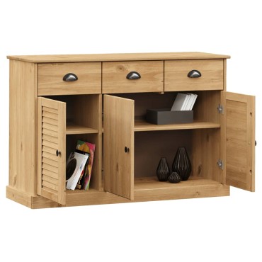 vidaXL Μπουφές με Συρτάρια VIGO 113x40x75cm Μασίφ Ξύλο Πεύκο 1 τεμ.