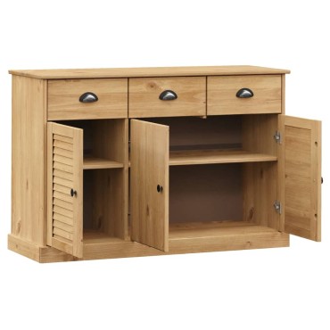 vidaXL Μπουφές με Συρτάρια VIGO 113x40x75cm Μασίφ Ξύλο Πεύκο 1 τεμ.