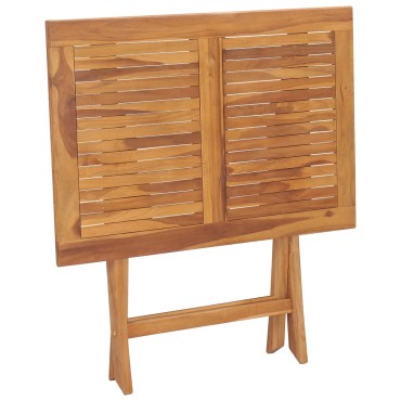 vidaXL Τραπεζαρία Κήπου Πτυσσόμενη 90x60x75cm από Μασίφ Ξύλο Teak 1 τεμ.