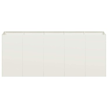 vidaXL Ζαρντινιέρα Λευκή 200x40x80 εκ. από Χάλυβα Ψυχρής Έλασης