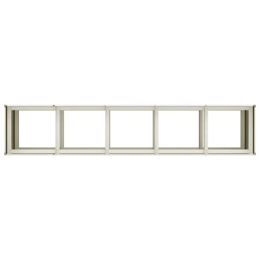 vidaXL Ζαρντινιέρα Λευκή 200x40x80 εκ. από Χάλυβα Ψυχρής Έλασης