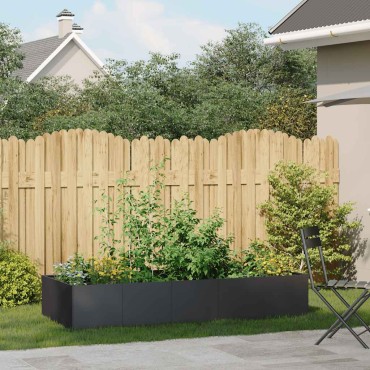 vidaXL Ζαρντινιέρα Μαύρη 200x80x40 εκ. από Χάλυβα