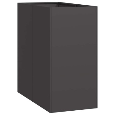 vidaXL Ζαρντινιέρα Μαύρη 40x80x80 εκ. από Χάλυβα