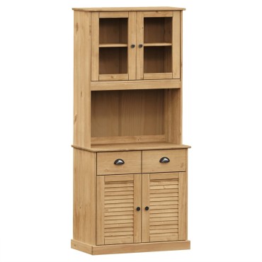 vidaXL Βιτρίνα VIGO 78x40x175cm από Μασίφ Ξύλο Πεύκου 1 τεμ.