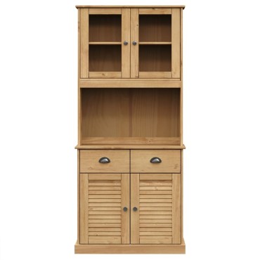 vidaXL Βιτρίνα VIGO 78x40x175cm από Μασίφ Ξύλο Πεύκου 1 τεμ.
