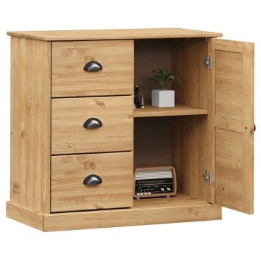 vidaXL Μπουφές με Συρτάρια VIGO 78x40x75cm από Μασίφ Ξύλο Πεύκου 1 τεμ.