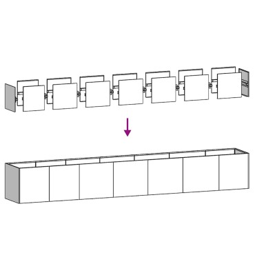 vidaXL Ζαρντινιέρα Λαδί 280x40x40 εκ. από Χάλυβα Ψυχρής Έλασης