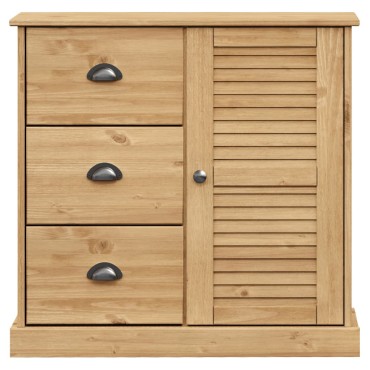 vidaXL Βιτρίνα VIGO 78x40x175cm από Μασίφ Ξύλο Πεύκου 1 τεμ.