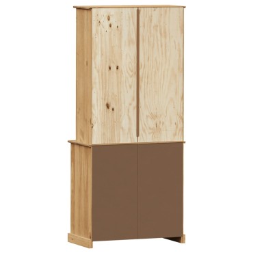 vidaXL Βιτρίνα VIGO 78x40x175cm από Μασίφ Ξύλο Πεύκου 1 τεμ.