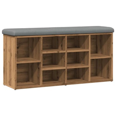 Πάγκος παπουτσιών vidaXL Artisan Oak 102x32x50cm Κατασκευασμένο ξύλο