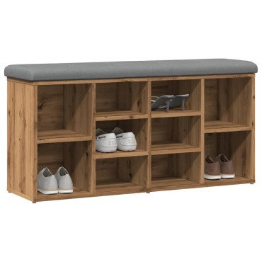 Πάγκος παπουτσιών vidaXL Artisan Oak 102x32x50cm Κατασκευασμένο ξύλο