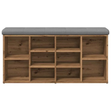 Πάγκος παπουτσιών vidaXL Artisan Oak 102x32x50cm Κατασκευασμένο ξύλο