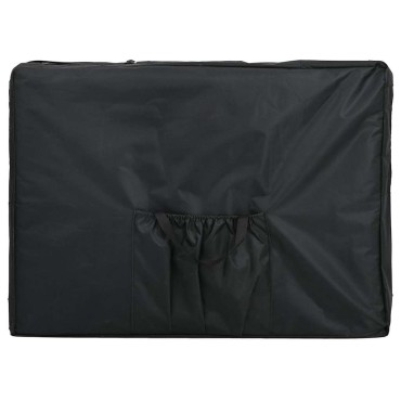 vidaXL Κρεβάτι Μασάζ 4 Θέσεων Ανθρακί 186x68 εκ. με Σκελετό Αλουμινίου