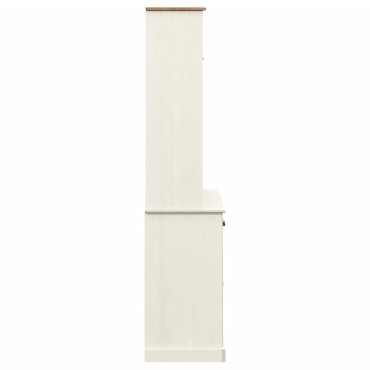 vidaXL Βιτρίνα VIGO Λευκή 78x40x175cm από Μασίφ Ξύλο Πεύκου 1 τεμ.
