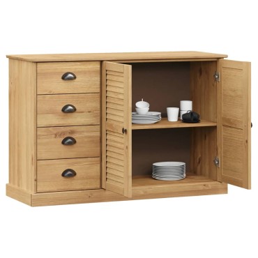 vidaXL Μπουφές με Συρτάρια VIGO 113x40x75cm Μασίφ Ξύλο Πεύκο 1 τεμ.