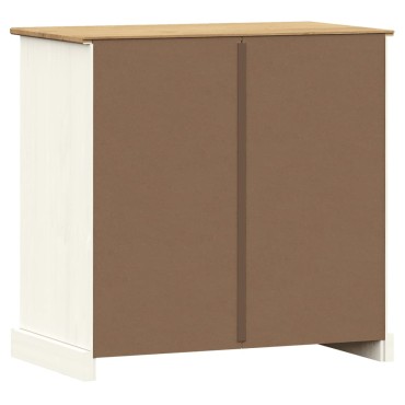 vidaXL Ντουλάπι με Συρτάρια VIGO Λευκό 78x40x75cm Μασίφ Ξύλο Πεύκου 1 τεμ.
