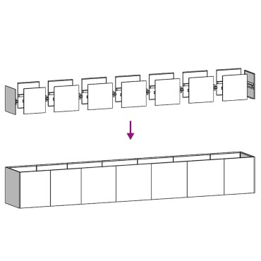 vidaXL Ζαρντινιέρα Ανθρακί 280x40x40 εκ. από Χάλυβα Ψυχρής Έλασης